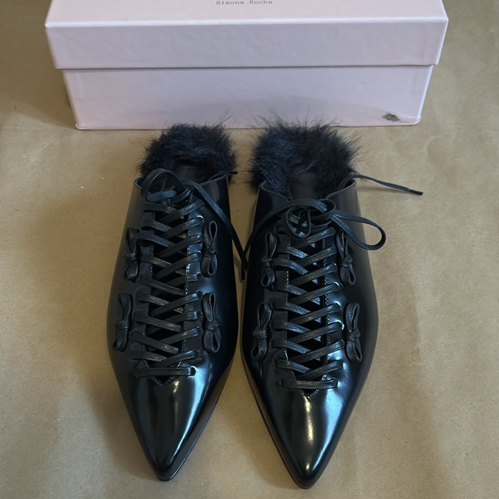Authentic Simone Rocha Faux Fur Slipper - size 41